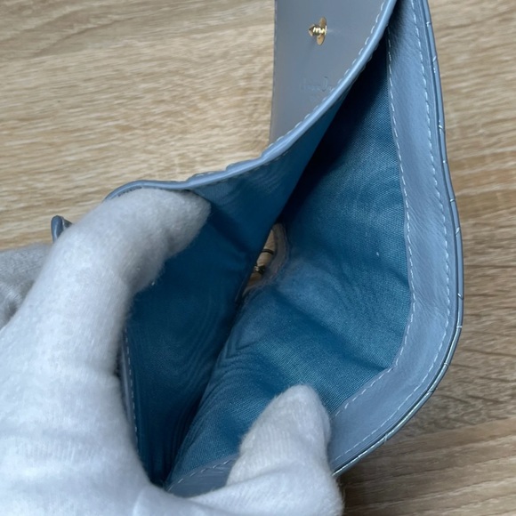 Christian Dior Compact Lady Dior Wallet Grey Patent Cannage Calfskin Wallet - Picture 7 of 7